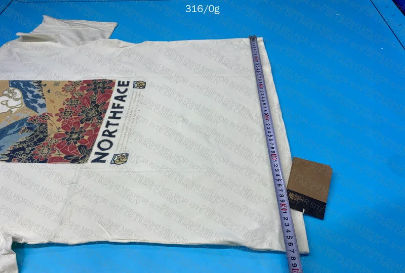 Beige TNF T-Shirt (With Measurements) 10