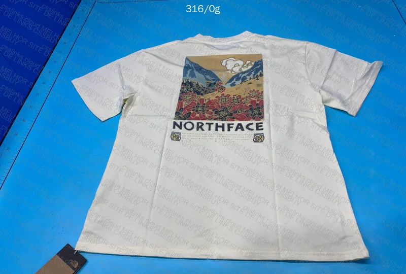 Beige TNF T-Shirt (With Measurements) 4