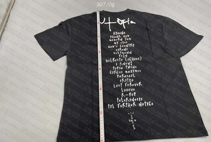 Travis Scott Utopia T-Shirt (with measurements) 2
