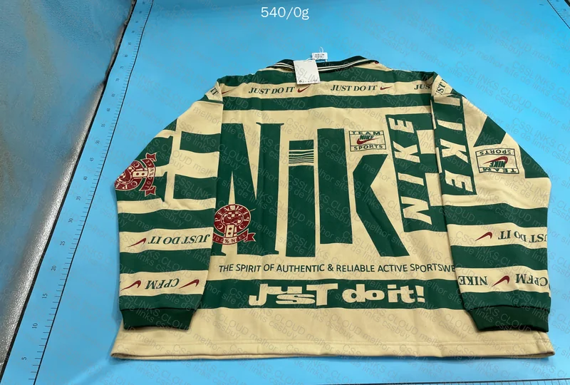 Nike Green Long Sleeve T-Shirt/Top with Measurements 8