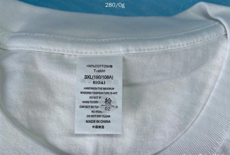 100% Cotton T-Shirts (with measurements) 7