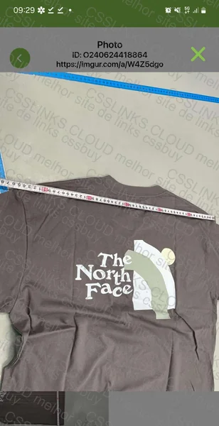 The North Face T-Shirts with Measurements