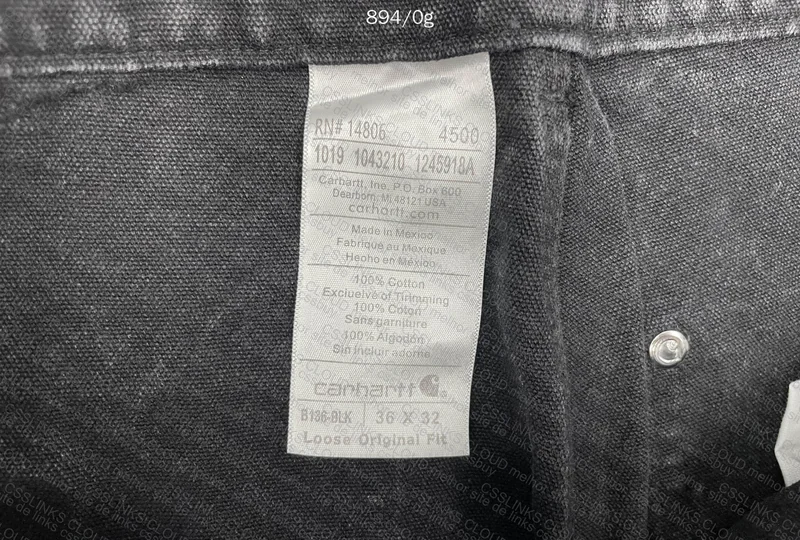 Carhartt Carpenter Pants with Measurements 2