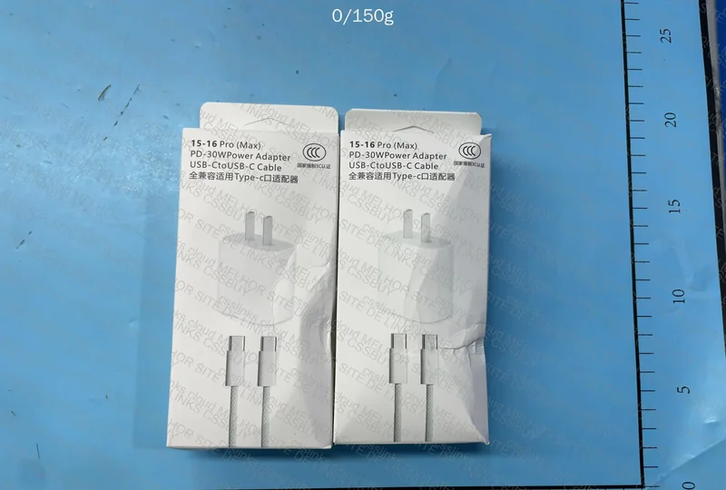30W Charger + USB-C Cable with Apple Certification (iPhone 15, 16, 17, iPad, Macbook)