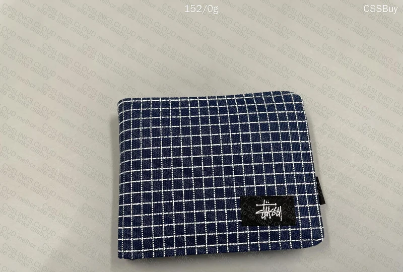 Stussy Blue Checkered Wallet 2
