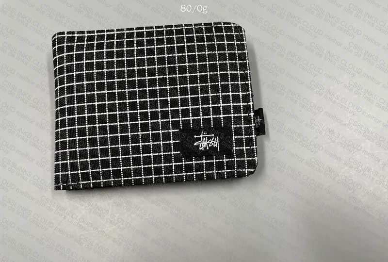 Stussy Black and White Checkered Wallet 4