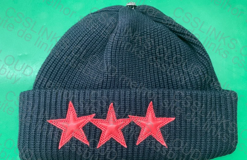Chrome Hearts Star Leather Patch Beanie