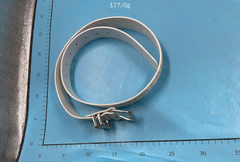 CHROME HEARTS WHITE LEATHER BELT