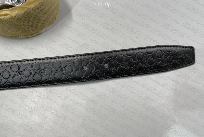 Ferragamo Men's Belt with Silver Buckle