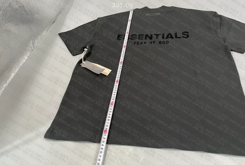 (W/ MEASUREMENTS) ESSENTIALS BLACK T-SHIRT