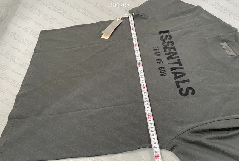 (W/ MEASUREMENTS) ESSENTIALS BLACK T-SHIRT 4