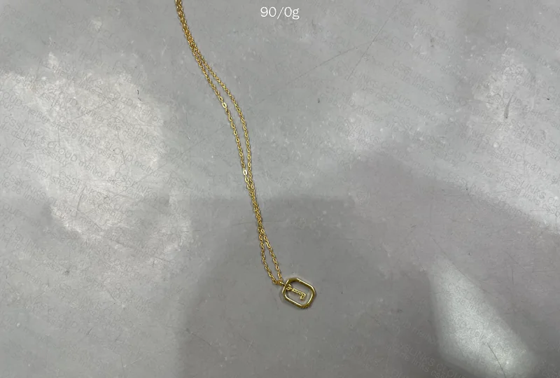 Gold-Plated Necklace with Letter Pendant