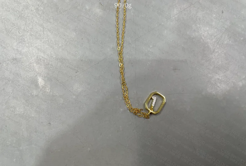 Gold-Plated Necklace with Letter Pendant 5