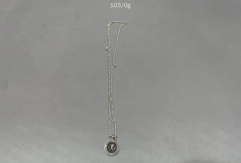 Chrome Hearts Round 925 Silver Necklace 2
