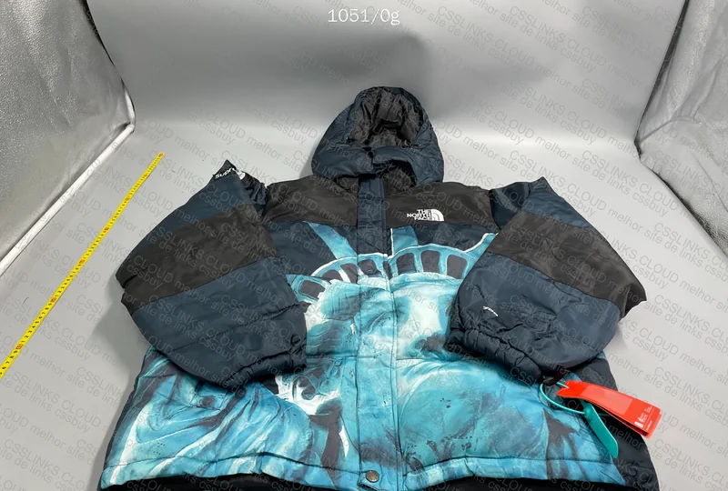 COMPENSA?? SUPREME X TNF PUFFER JACKET STATUE OF LIBERTY