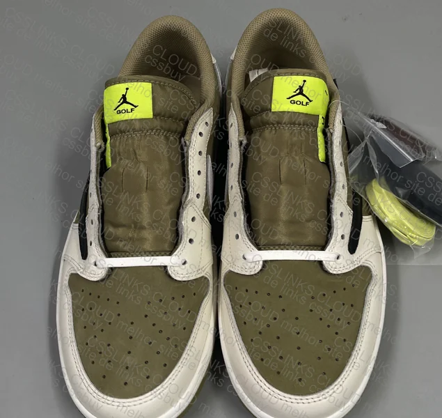 AJ1 LOW REVERSE GOLF TRAVIS SCOTT "OLIVE"