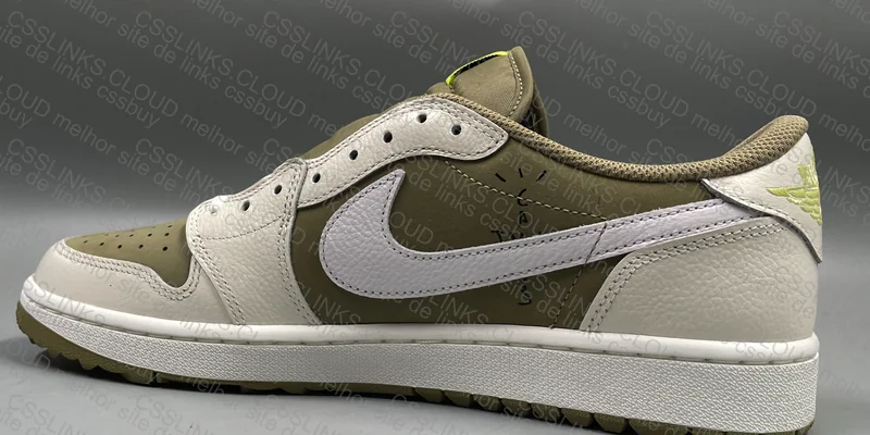 AJ1 LOW REVERSE GOLF TRAVIS SCOTT "OLIVE" 4