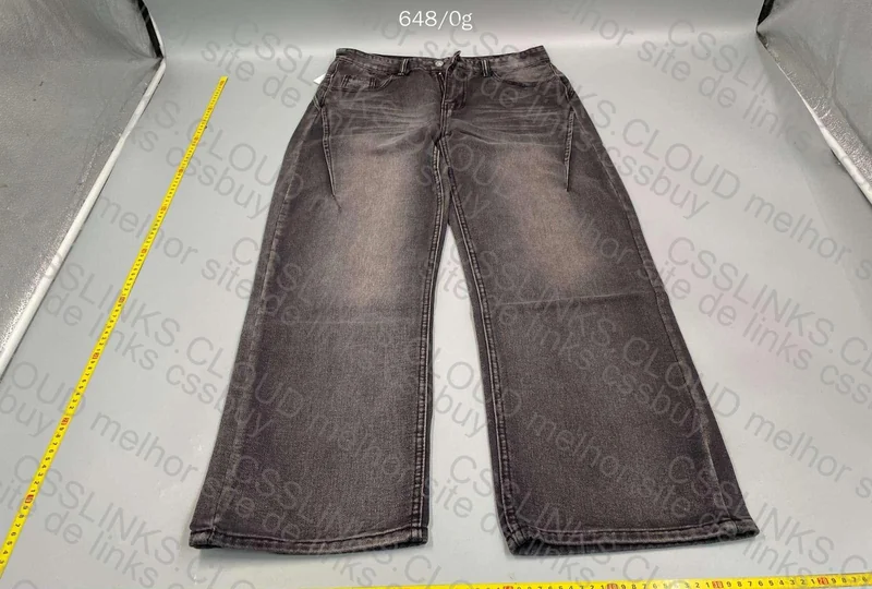Black Baggy Jeans (with Measurements) 10