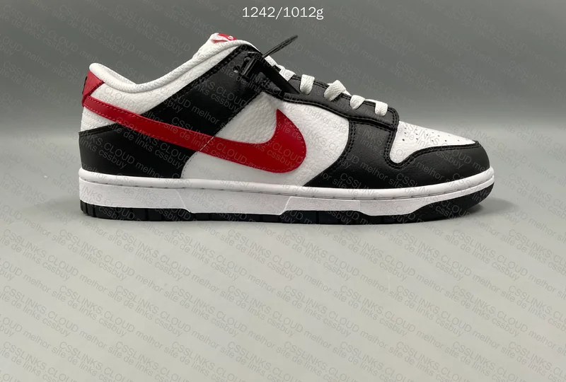 Dunk Panda Red Swoosh