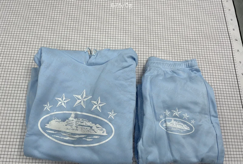 Corteiz Blue Sweatshirt Set