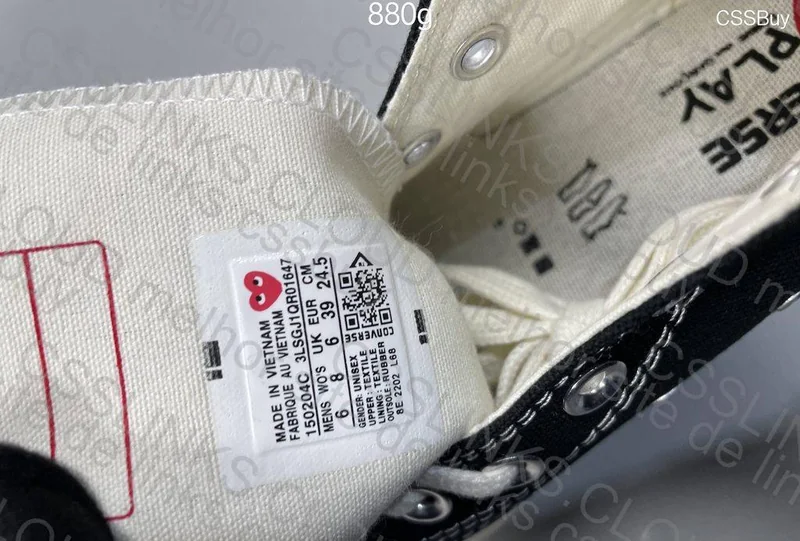 Converse x Comme des Garçons PLAY Chuck 70 Black 4