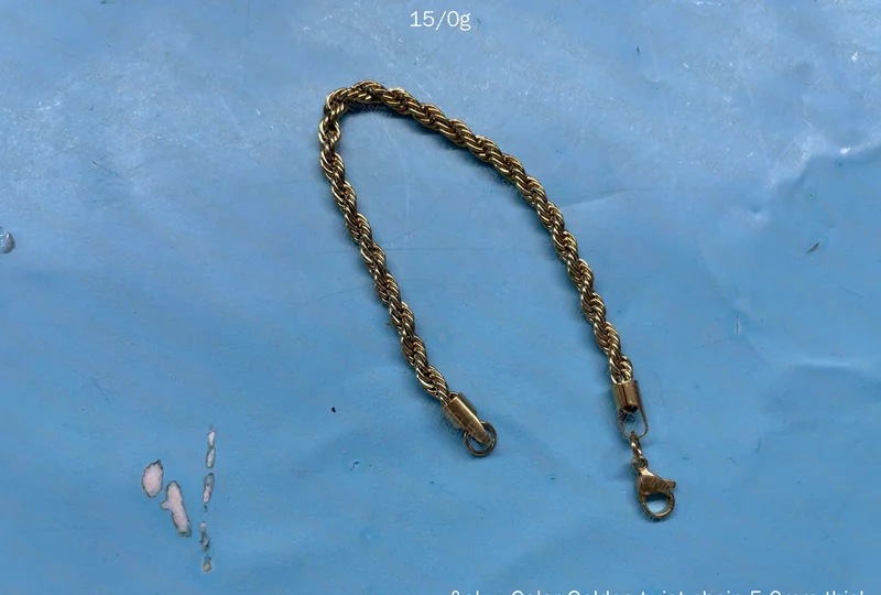 Braided/Baiana Stainless Steel Chain - Gold Color 4