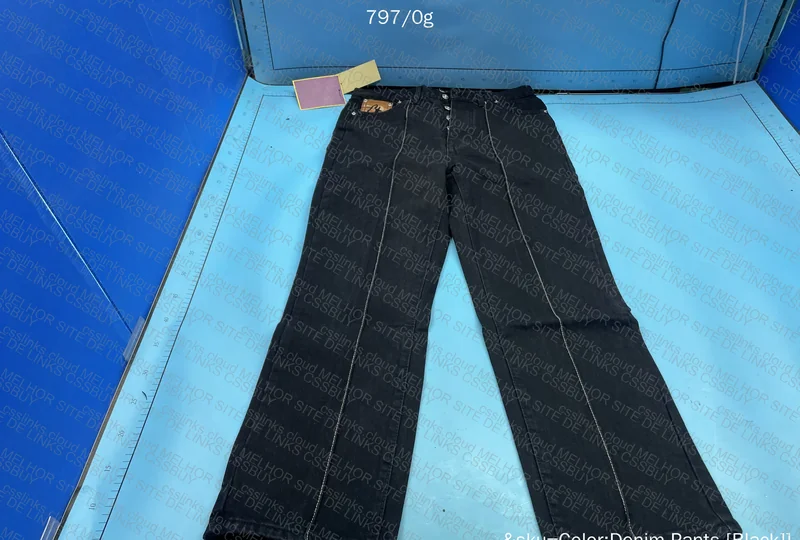 Corteiz C-Star Stitch-Down Jeans 'Black' 3