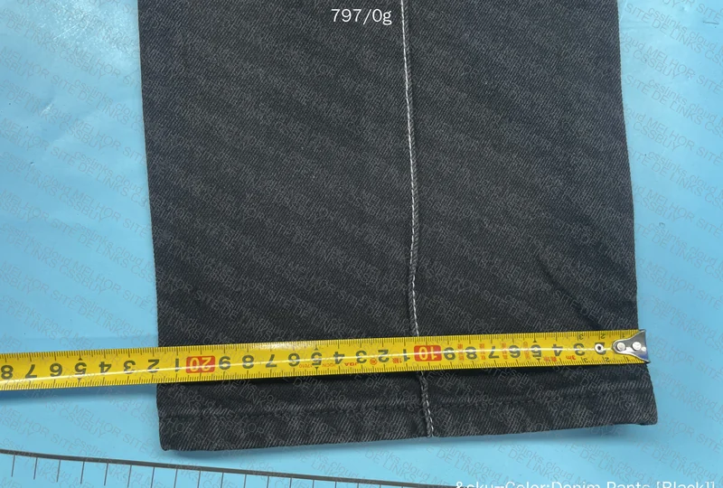 Corteiz C-Star Stitch-Down Jeans 'Black' 6