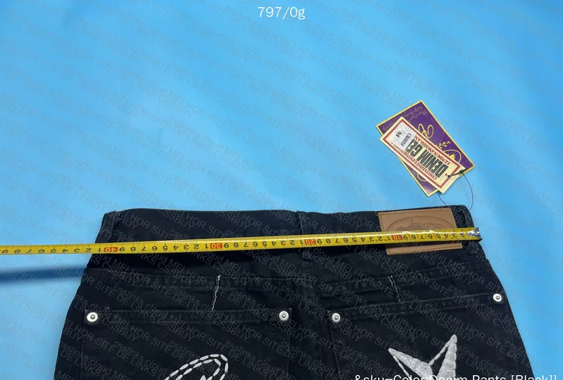 Corteiz C-Star Stitch-Down Jeans 'Black' 8