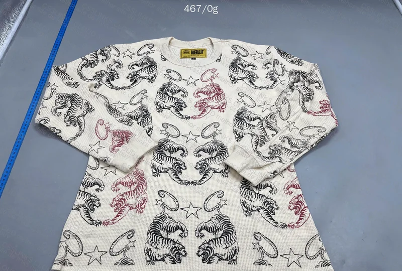 Corteiz Twin Tigers Waffle Long Sleeve