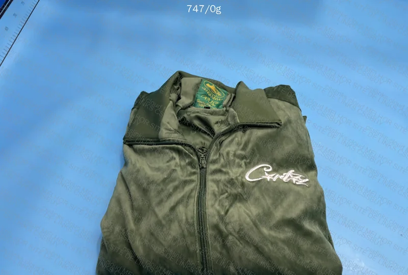 Corteiz Velour Jacket Green 3