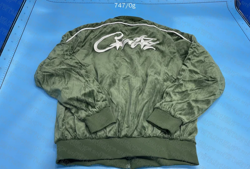 Corteiz Velour Jacket Green 4