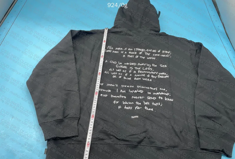 Corteiz x Supreme Rules The World Black - with Measurements