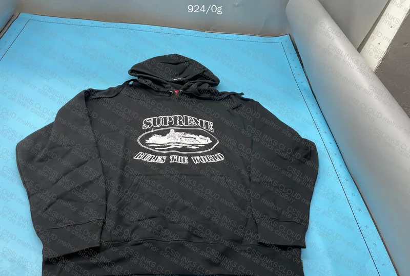 Corteiz x Supreme Rules The World Black - with Measurements 3