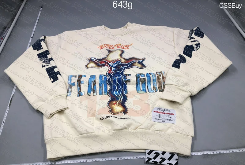 RRR123 x FOG Cream Crewneck