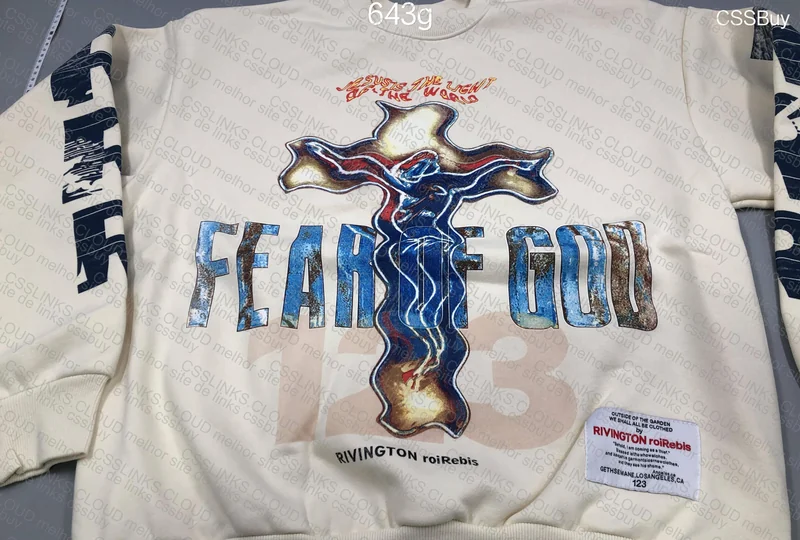 RRR123 x FOG Cream Crewneck 2