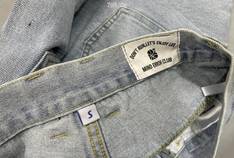 Denim Baggy Jeans with Measurements