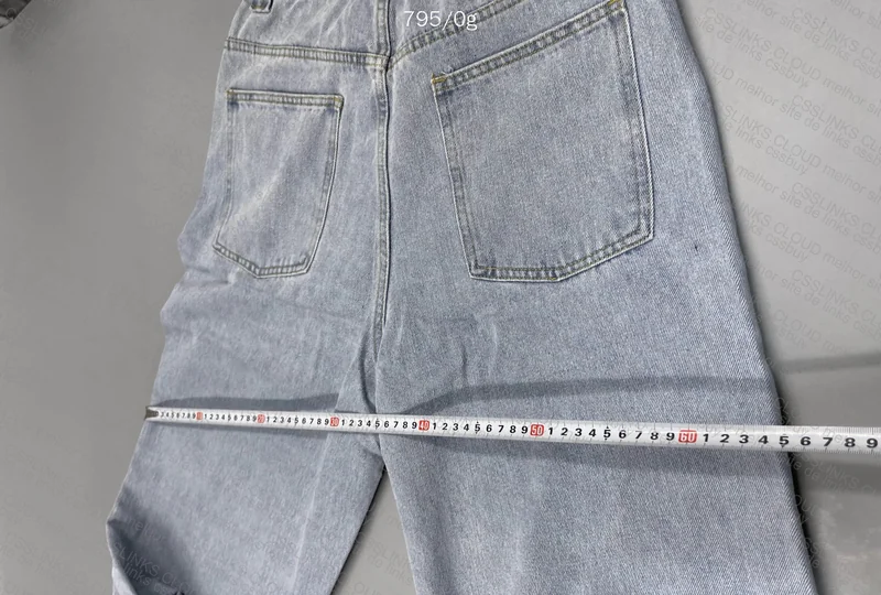 Denim Baggy Jeans with Measurements 6