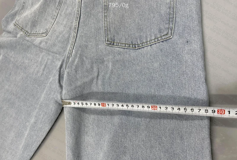 Denim Baggy Jeans with Measurements 7