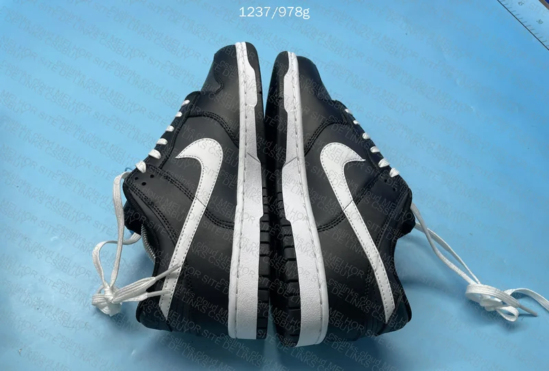Dunk Low Black and White 5