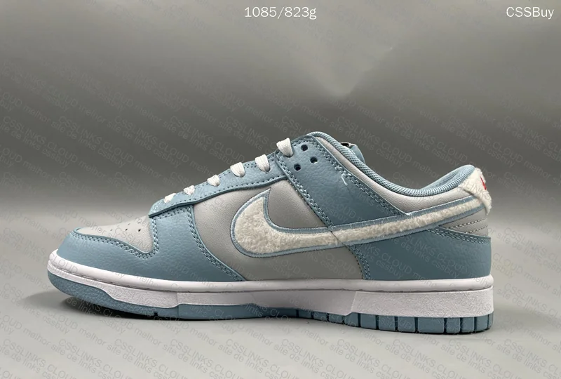 DUNK LOW FLEECE SWOOSH WORN BLUE 4