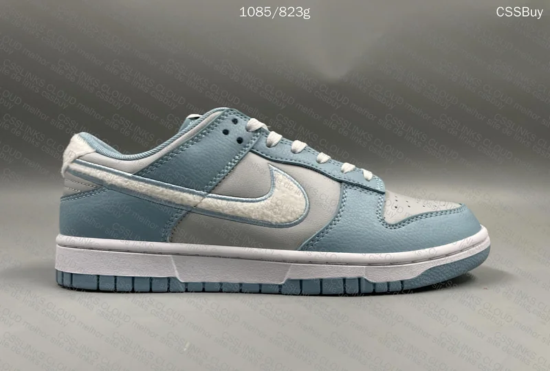 DUNK LOW FLEECE SWOOSH WORN BLUE 5