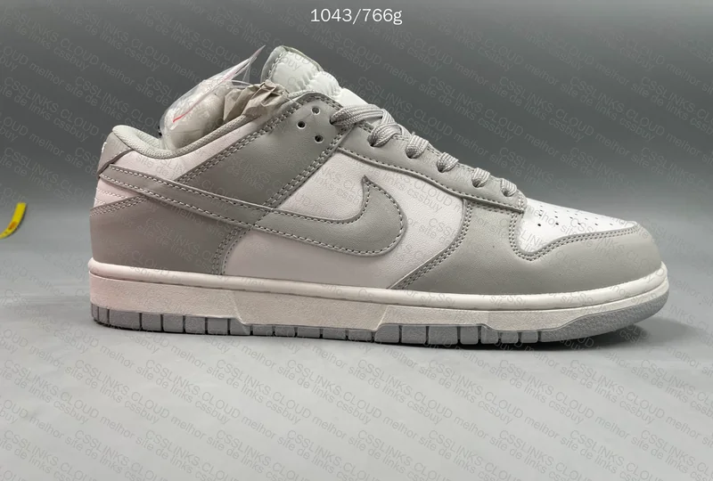 Dunk Low Gray and White 3