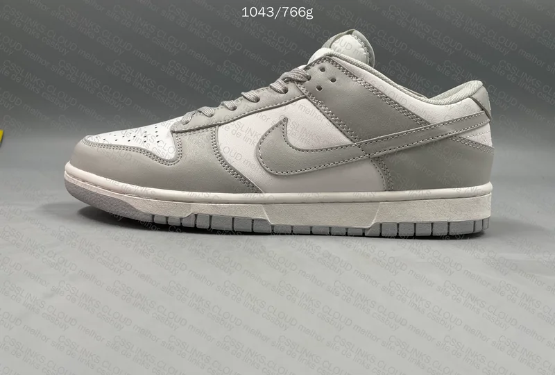 Dunk Low Gray and White 5