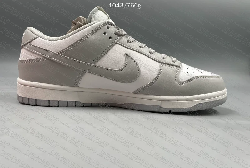 Dunk Low Gray and White 7