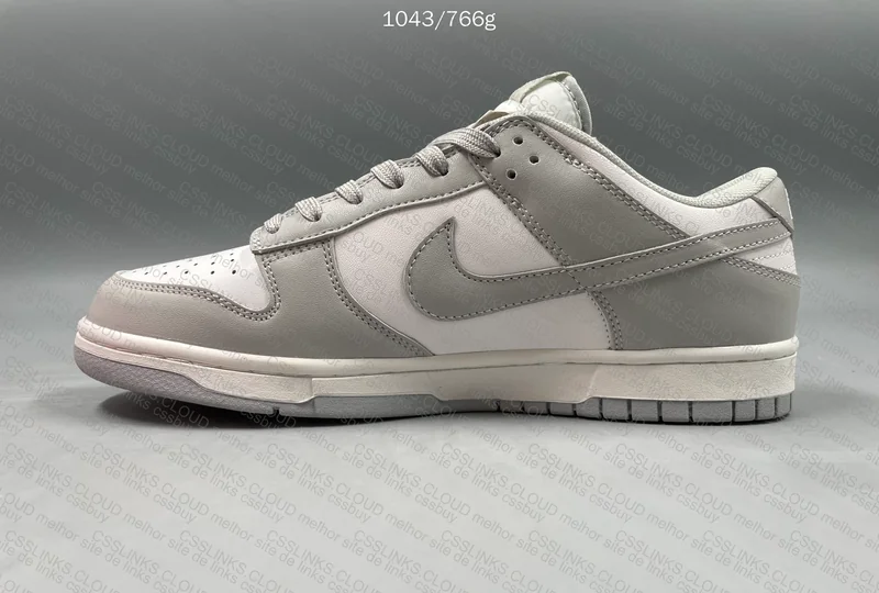 Dunk Low Gray and White 8