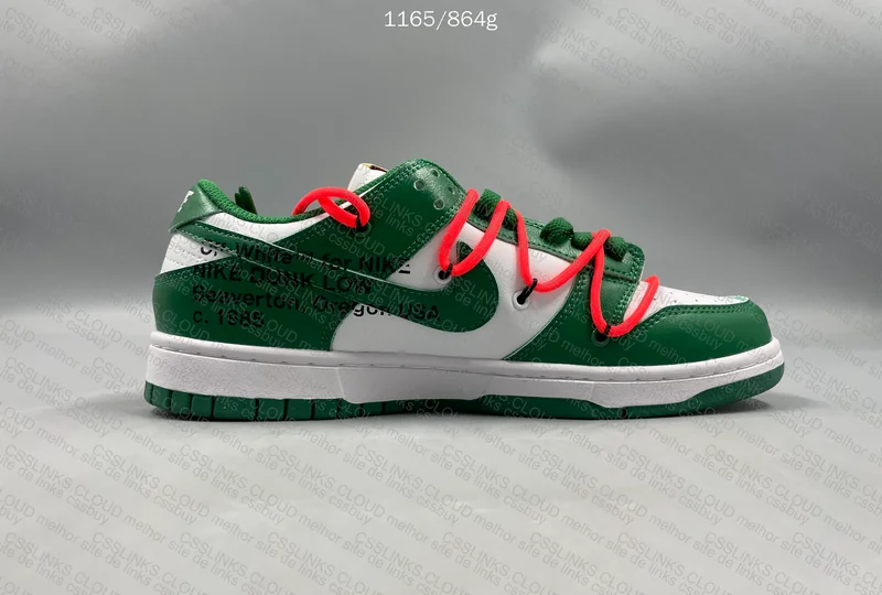 Dunk Low Off-White "Pine Green" 3