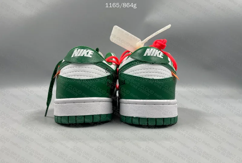 Dunk Low Off-White "Pine Green" 4