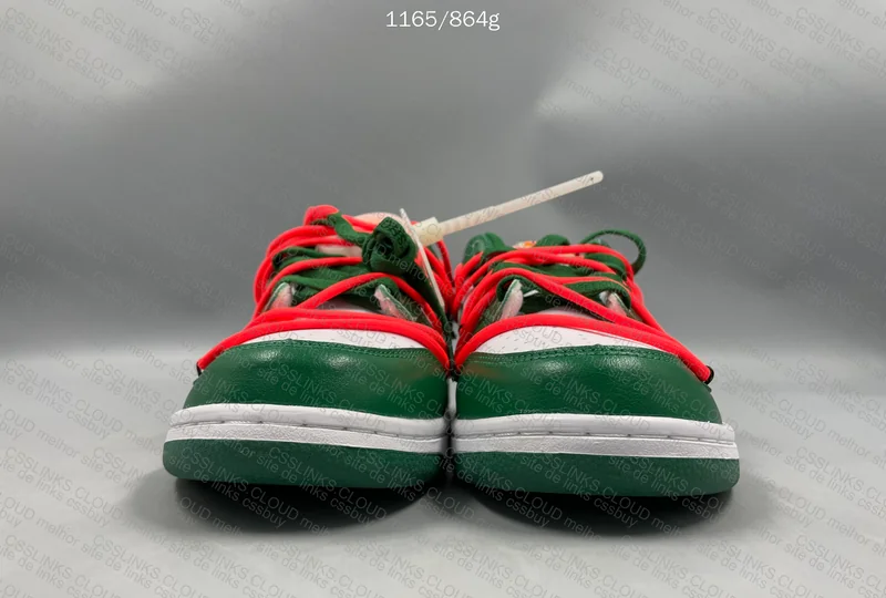 Dunk Low Off-White "Pine Green" 5
