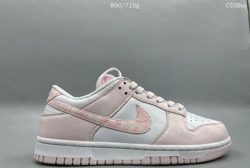 Dunk Rose Whisper + Dunk Pink Paisley 6